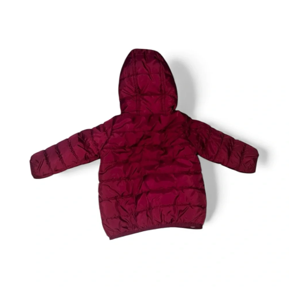 Carter's Maroon Hooded Puffer/Winter Coat- 12 Months